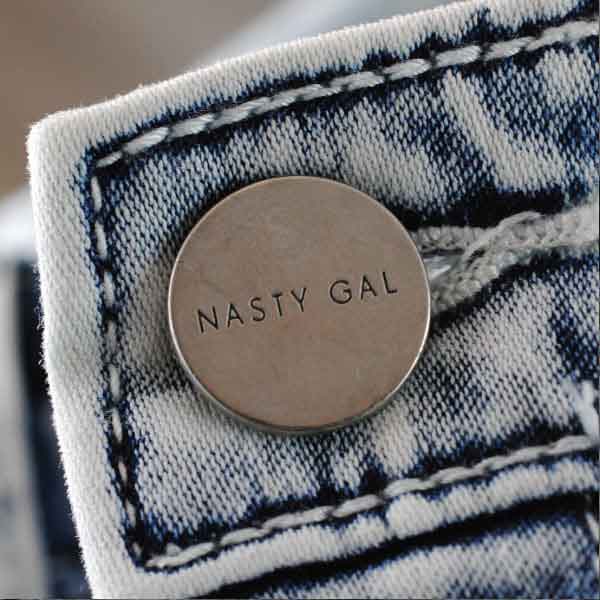 Nasty Gal Engraved Metal Shank Button