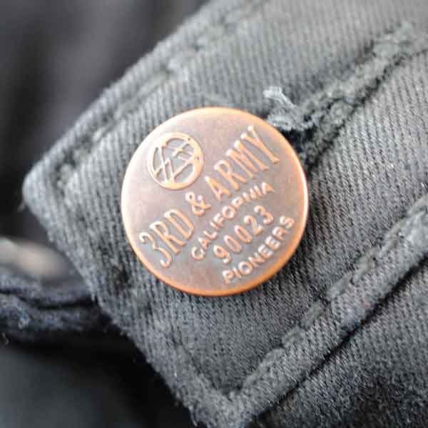 3rd and Army Metal Shank Button