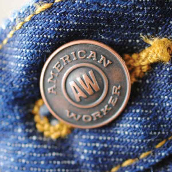 American Worker Shank Button