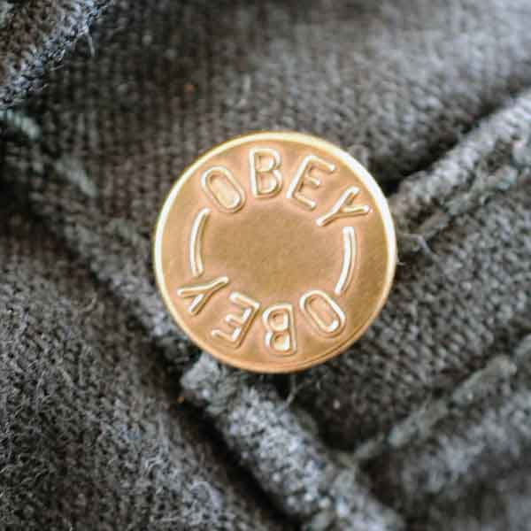 Obey Metal Shank Button