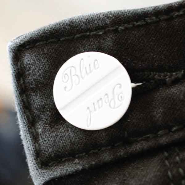 Blue Pearl Metal Shank Button