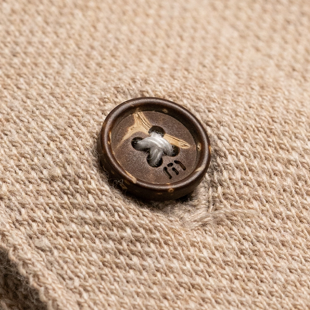 Coconut Button w/ Engraved Design