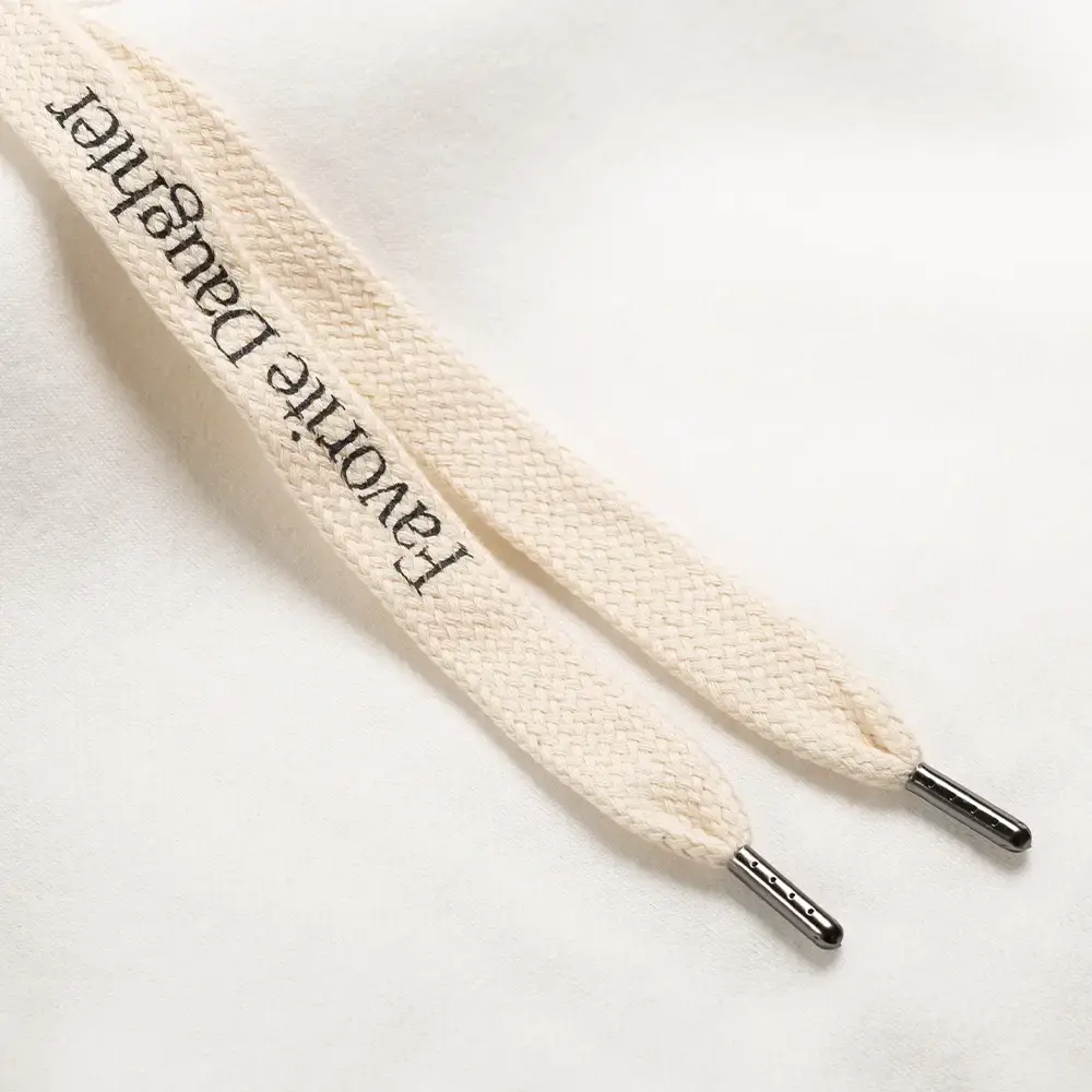 Flat Cotton Drawcord w/ Printed Logo