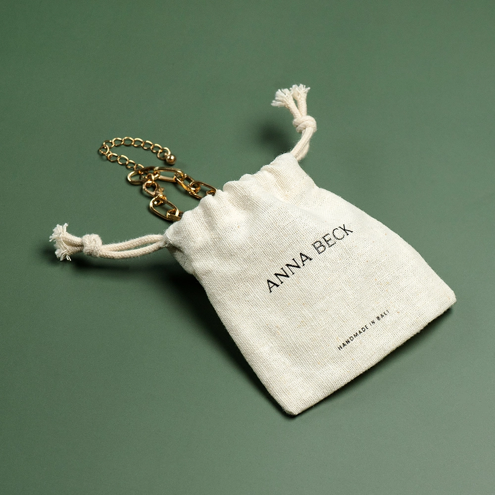 Cotton Linen Drawstring Pouch