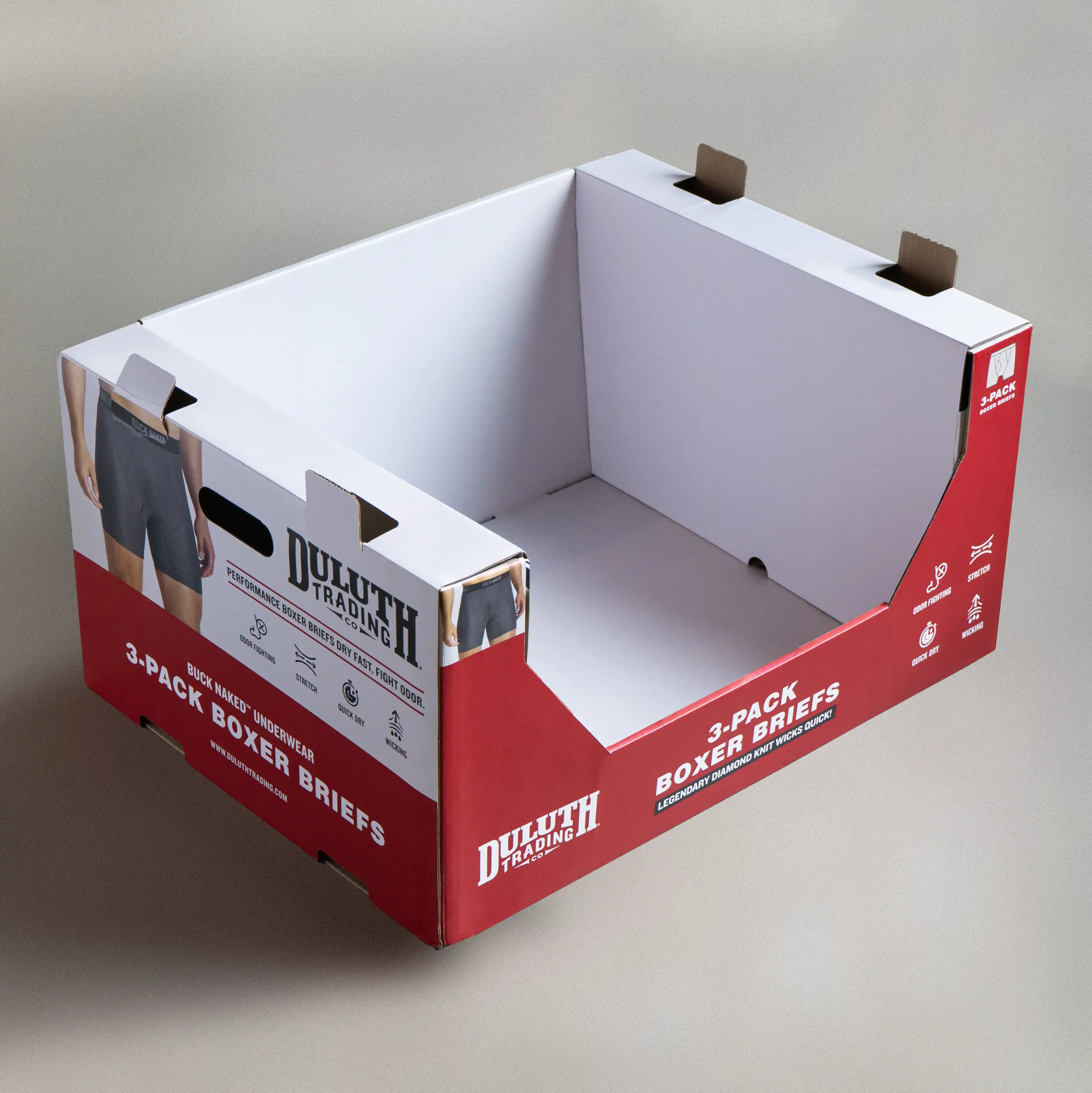Empty Cardstock PDQ Box w/ Printed Design